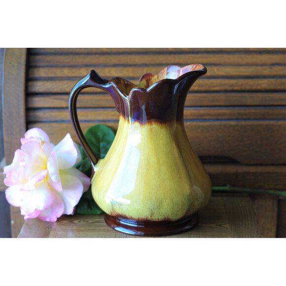 Blue Mountain Pottery Harvest Gold 8" Jug, Colonial Style Pitcher,  BMP - Picture 1 of 5